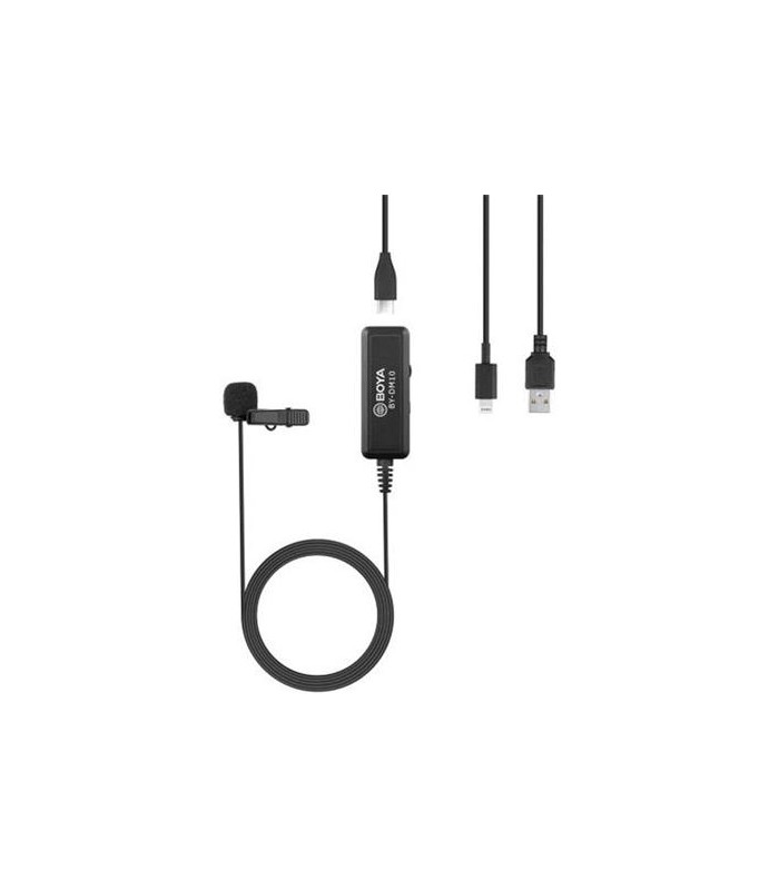 میکروفن یقه ای بویا مدل BY-DM10 با قابلیت اتصال به درگاه USB و لایتنینگ