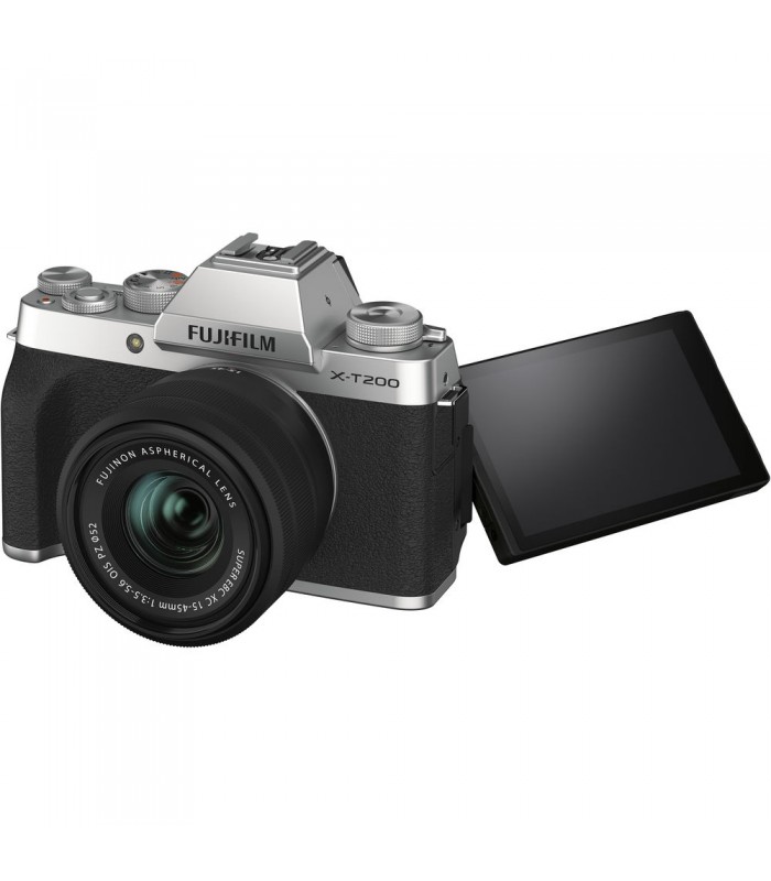 دوربین بدون آینه فوجی فیلم مدل Fujifilm X-T200 رنگ نقره ای