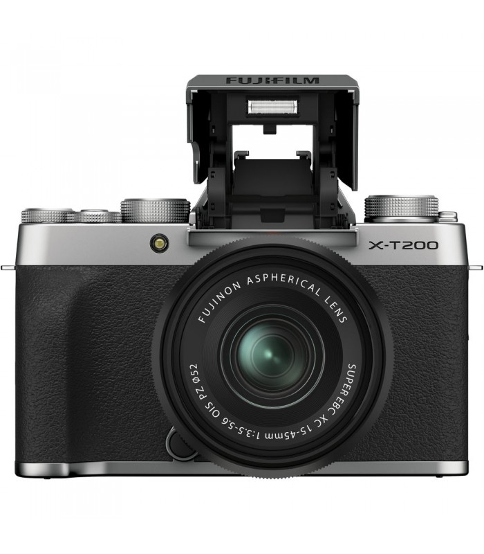 دوربین بدون آینه فوجی فیلم مدل Fujifilm X-T200 رنگ نقره ای