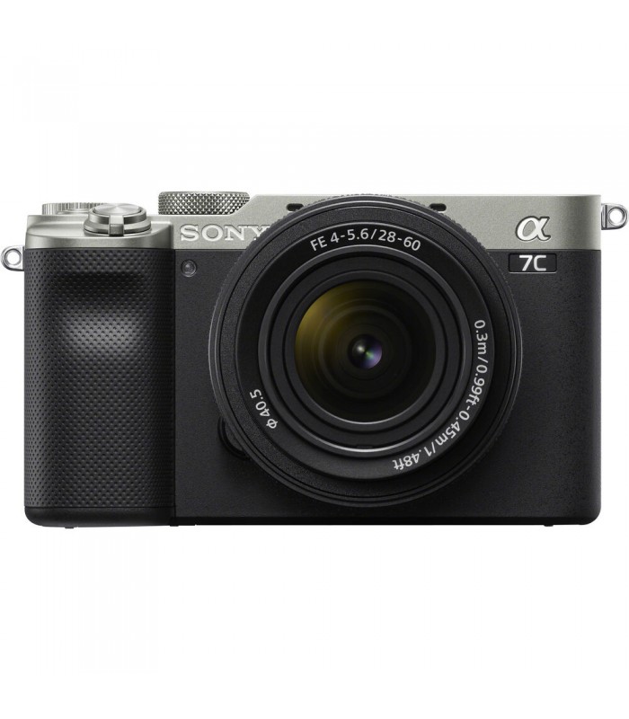 دوربین بدون آینه سونی Alpha a7C رنگ نقره‌ای همراه با لنز FE 28-60mm