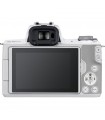 دوربین دیجیتال بدون آینه کانن مدل EOS M50 Mark II همراه با لنز EF-M 15-45mm رنگ سفید