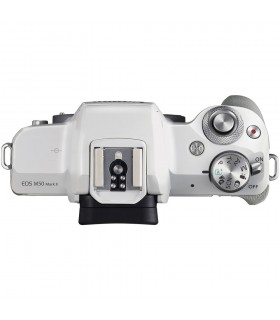 دوربین دیجیتال بدون آینه کانن مدل EOS M50 Mark II همراه با لنز EF-M 15-45mm رنگ سفید