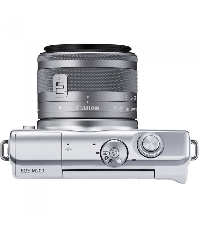دوربین دیجیتال بدون آینه کانن مدل EOS M200 همراه با لنز EF-M 15-45mm رنگ سفید