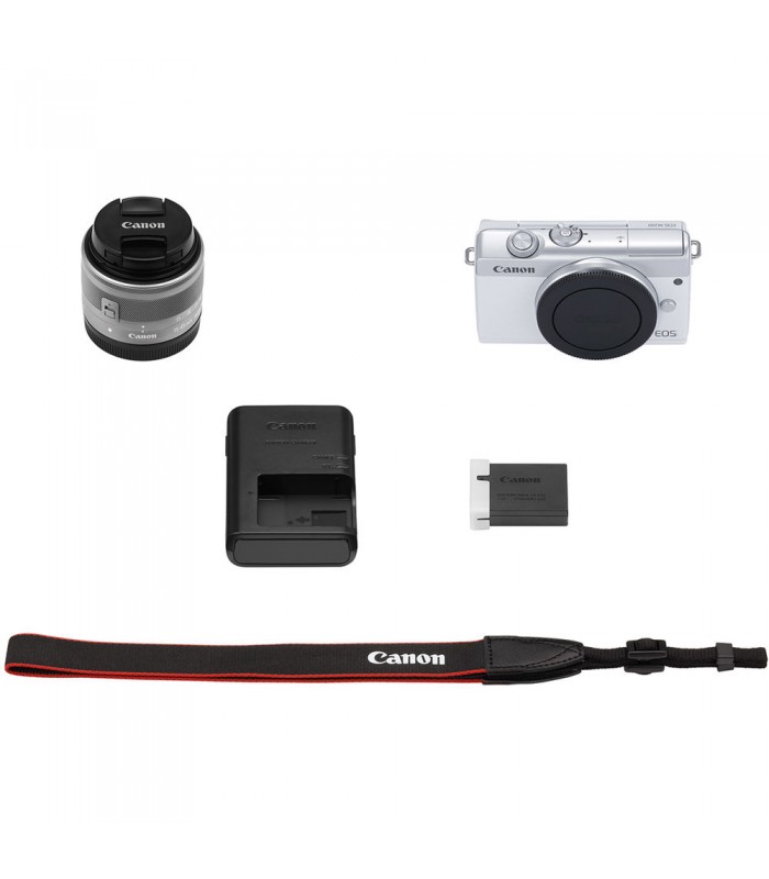 دوربین دیجیتال بدون آینه کانن مدل EOS M200 همراه با لنز EF-M 15-45mm رنگ سفید