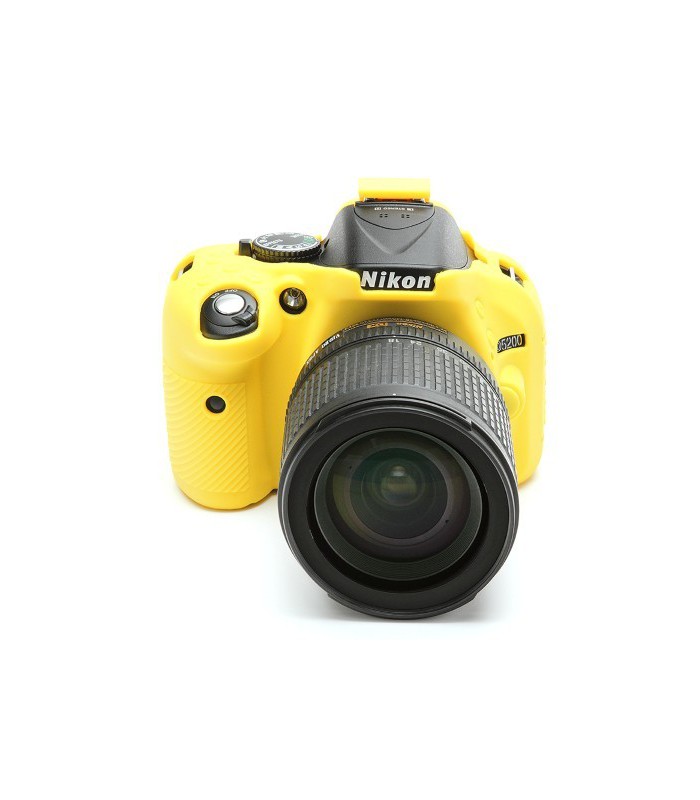 محافظ سیلیکونی easyCover مناسب برای دوربین نیکون D5200 رنگ زرد