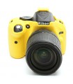 محافظ سیلیکونی easyCover مناسب برای دوربین نیکون D5200 رنگ زرد