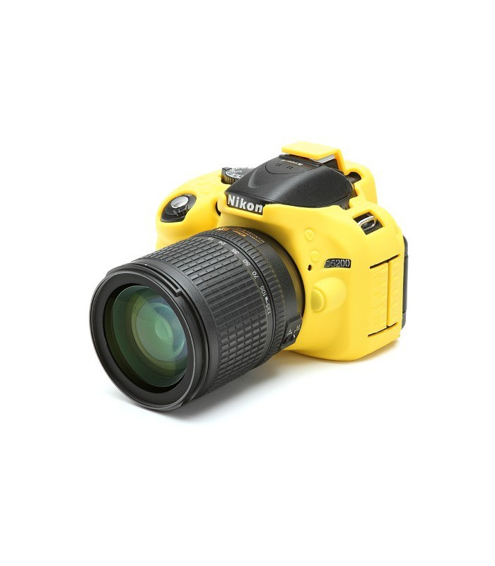 محافظ سیلیکونی easyCover مناسب برای دوربین نیکون D5200 رنگ زرد