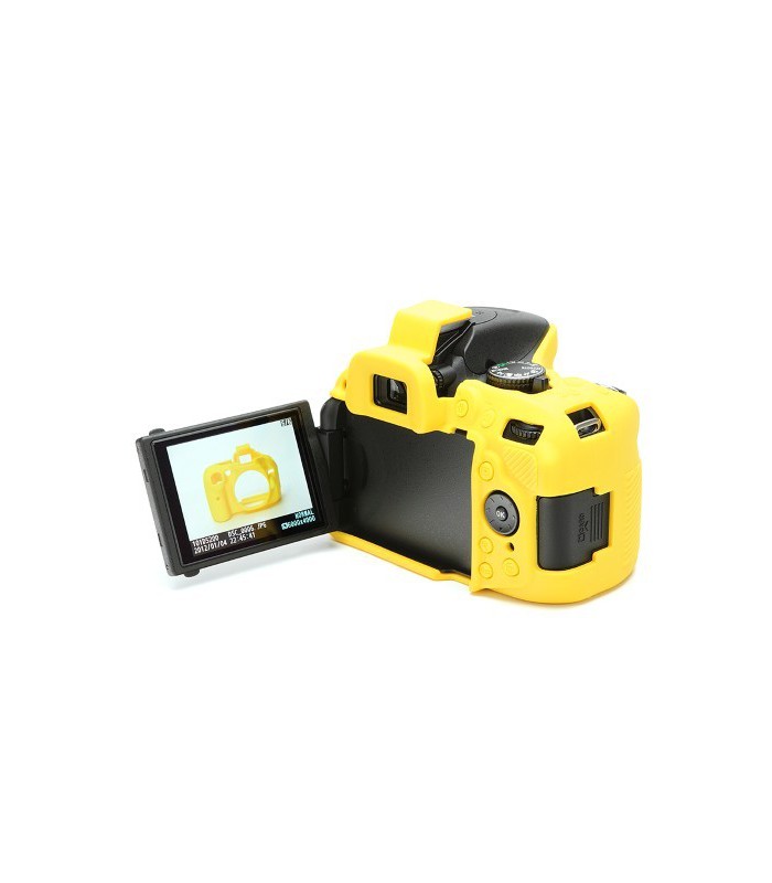 محافظ سیلیکونی easyCover مناسب برای دوربین نیکون D5200 رنگ زرد