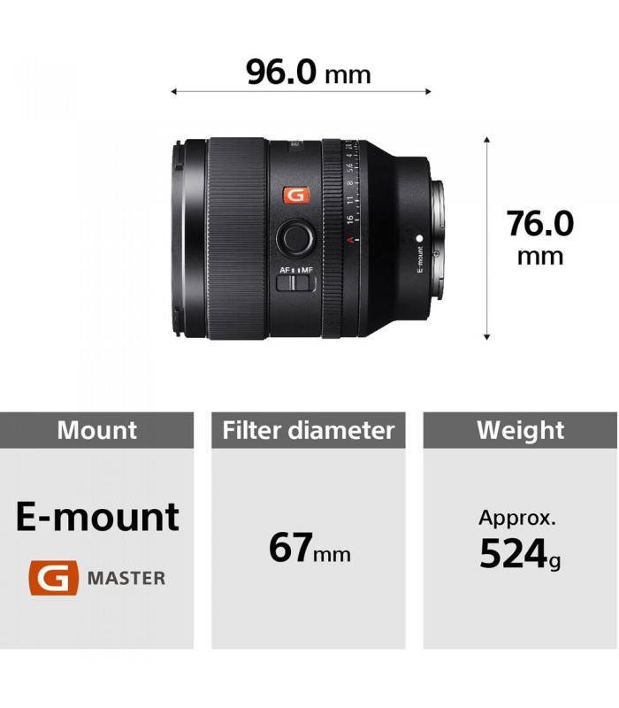 لنز سونی مدل Sony FE 35mm f/1.4 GM