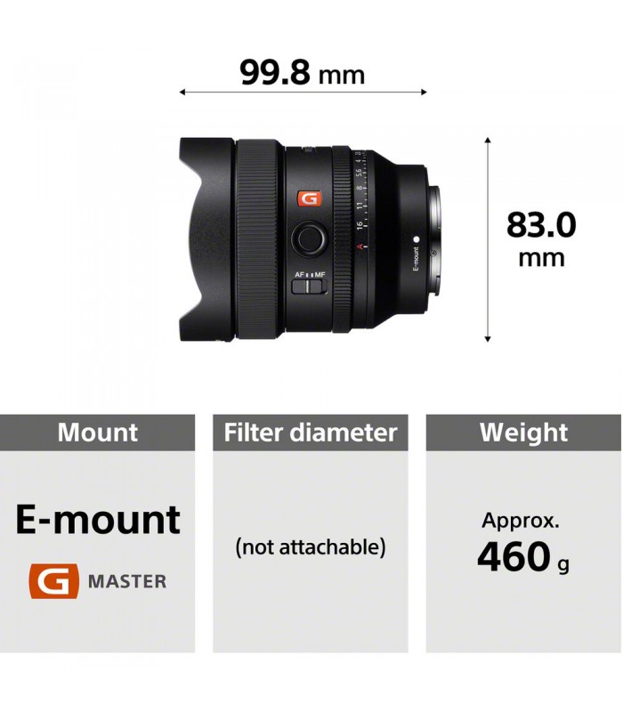 لنز سونی مدل FE 14mm F1.8 GM