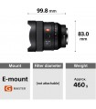 لنز سونی مدل FE 14mm F1.8 GM