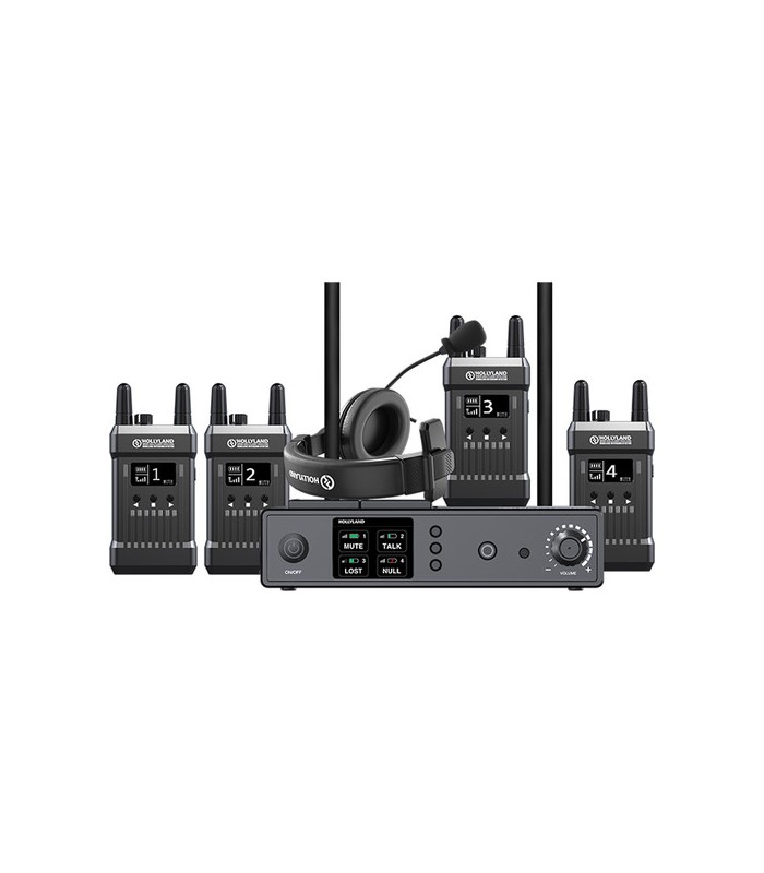 Hollyland Full-Duplex Intercom System with Four Beltpack Transceivers