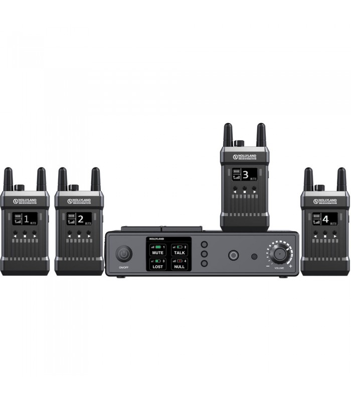 Hollyland Full-Duplex Intercom System with Four Beltpack Transceivers