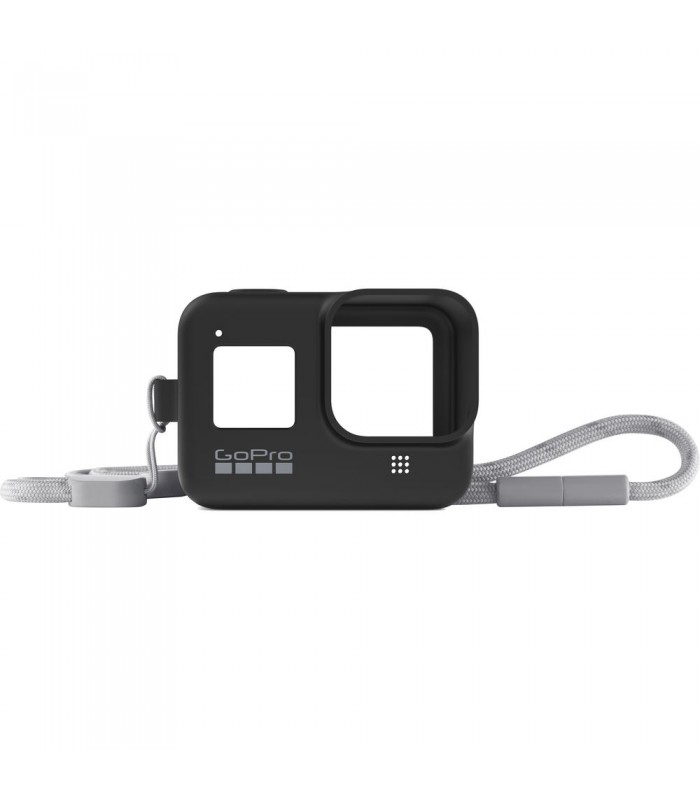 کاور سیلیکونی و بند برای گوپرو هیرو ۸ | Sleeve and Lanyard for HERO8 رنگ مشکی