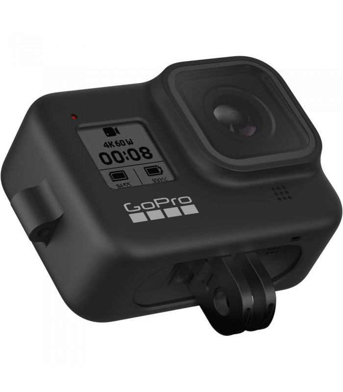 کاور سیلیکونی و بند برای گوپرو هیرو ۸ | Sleeve and Lanyard for HERO8 رنگ مشکی