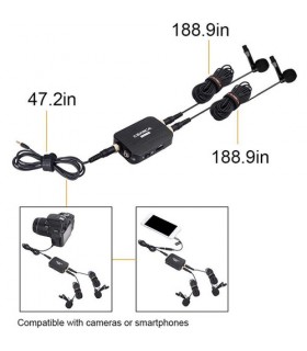 میکروفون یقه ای دوبل کامیکا DUAL.LAV D03