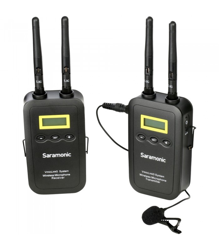 کیت میکروفن بی سیم سارامونیک مدل Saramonic VmicLink5 با یک فرستنده و یک گیرنده