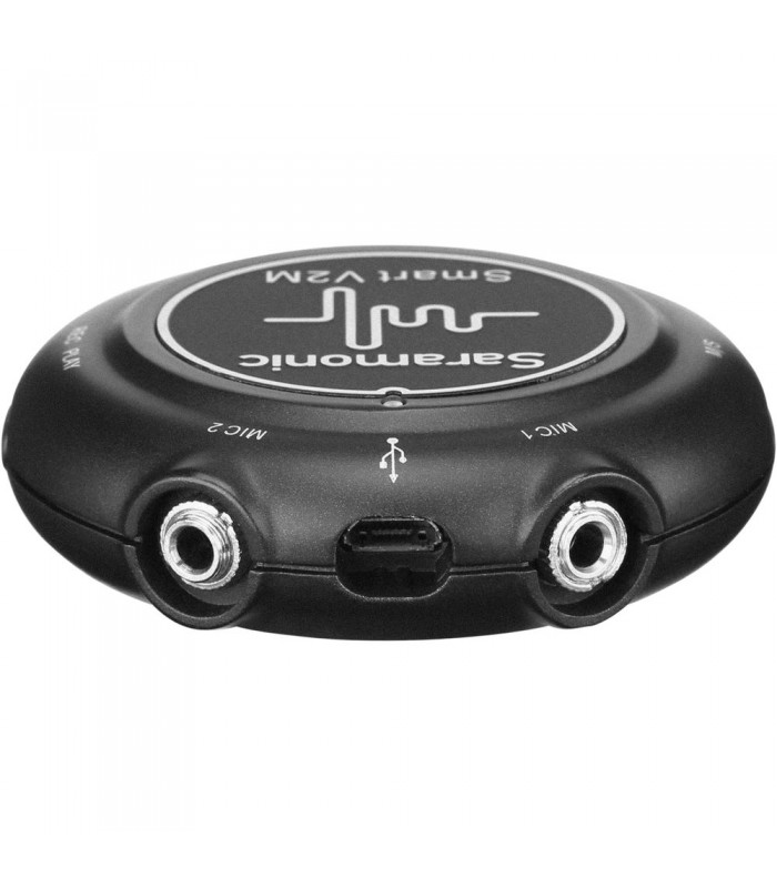 اینترفیس صوتی saramonic مدل Smart V2M با دو عدد میکروفون یقه‌ای