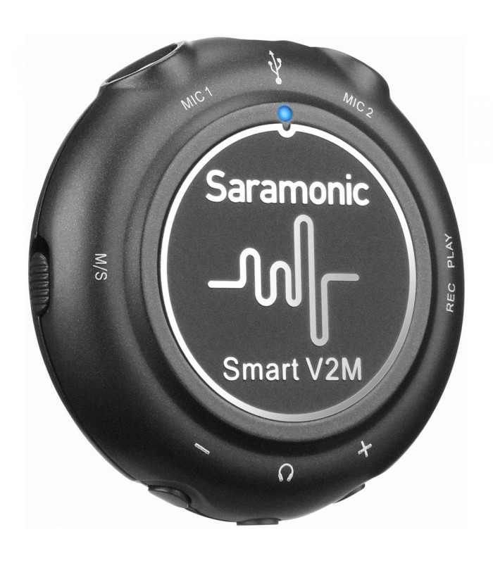 اینترفیس صوتی saramonic مدل Smart V2M با دو عدد میکروفون یقه‌ای