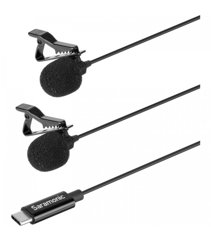 میکروفون یقه‌ای دوبل موبایل Saramonic مدل LavMicro U3C