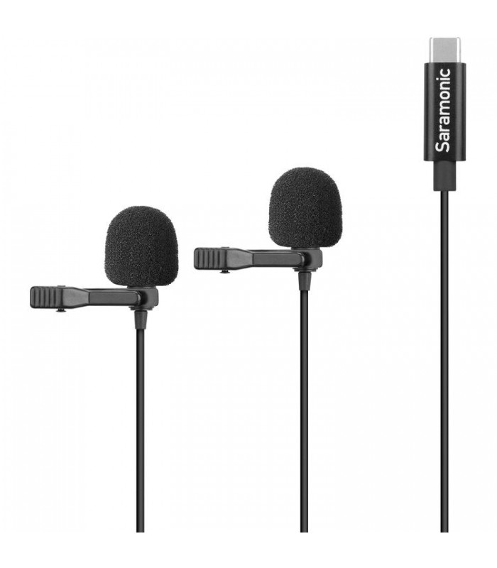 میکروفون یقه‌ای دوبل موبایل Saramonic مدل LavMicro U3C