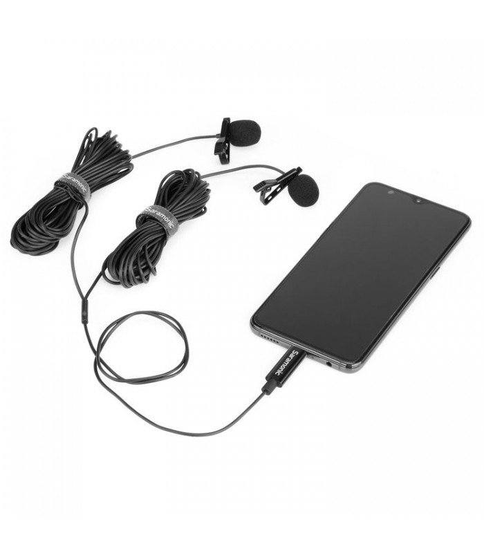 میکروفون یقه‌ای دوبل موبایل Saramonic مدل LavMicro U3C