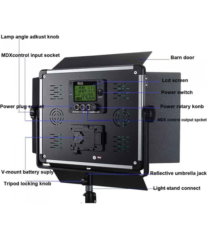 نور سینمایی LED Yidoblo مدل D-1080-بدون ریموت کنترل