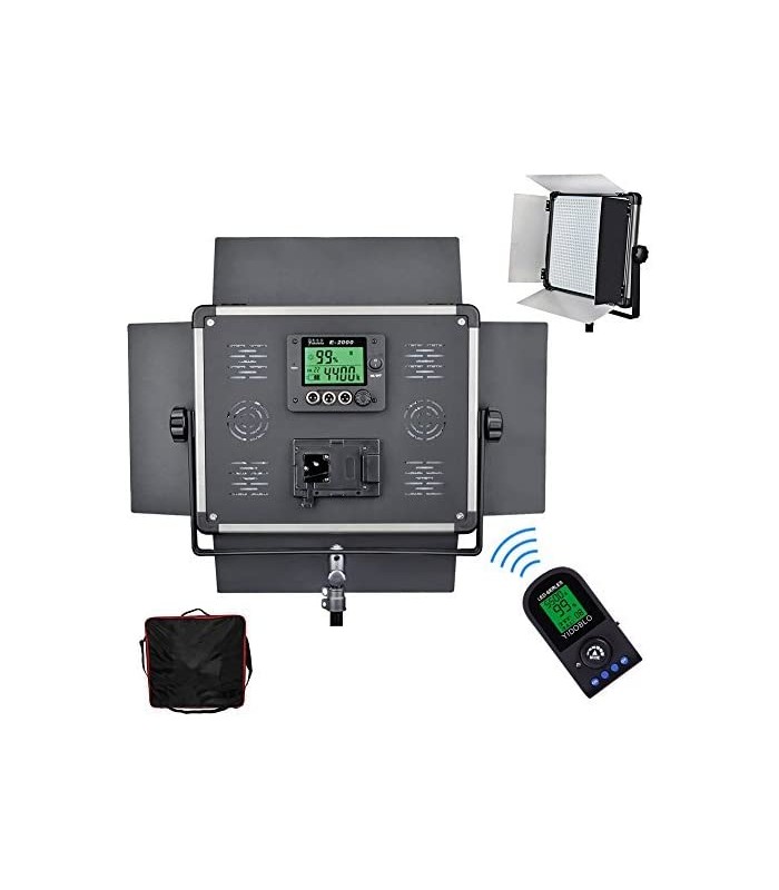 نور سینمایی LED Yidoblo مدل E-2000-به همراه ریموت کنترل