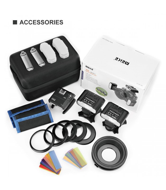 کیت رینگ فلاش ماکرو Meike مدل MK-MT24 II-مخصوص دوربین‌های نیکون