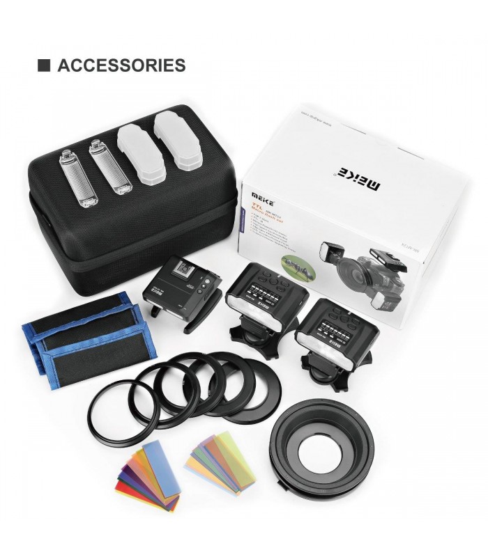 کیت رینگ فلاش ماکرو Meike مدل MK-MT24 II-مخصوص دوربین‌های سونی