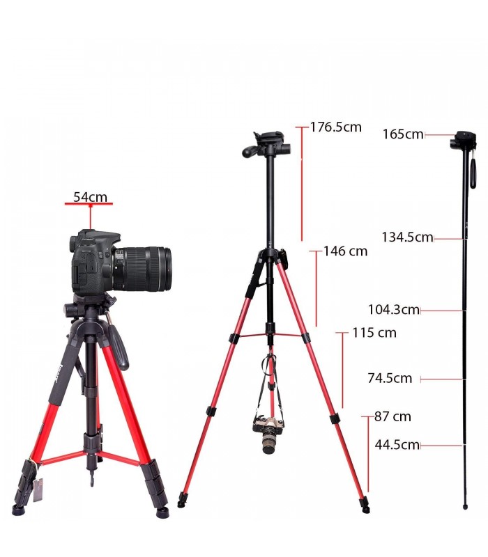 سه پایه  جی ماری مدل Jmary 2264 رنگ قرمز