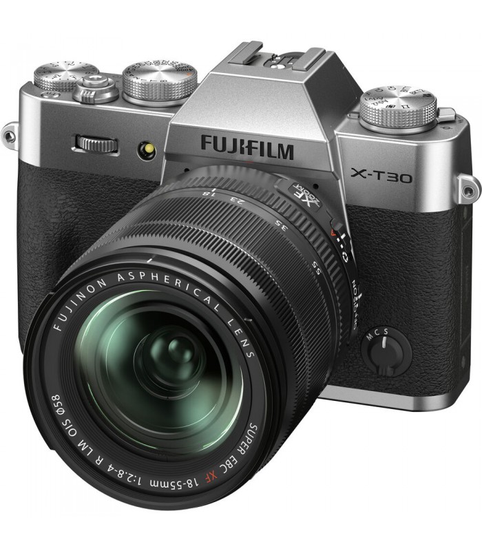 دوربین بدون آینه فوجی فیلم مدل FUJIFILM X-T30 II به همراه لنز 55-18 میلی‌متری رنگ نقره‌ای