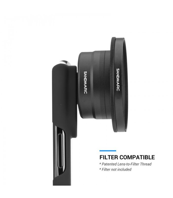 لنز آنامورفیک سندمارک | Sandmarc مخصوص گوشی‌های آیفون ۱۱ پرو مکس و ۱۱ پرو همراه با قاب و گیره