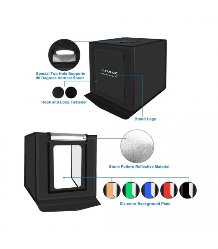 خیمه نوردار Puluz مدل Photography Tent LED 60x60