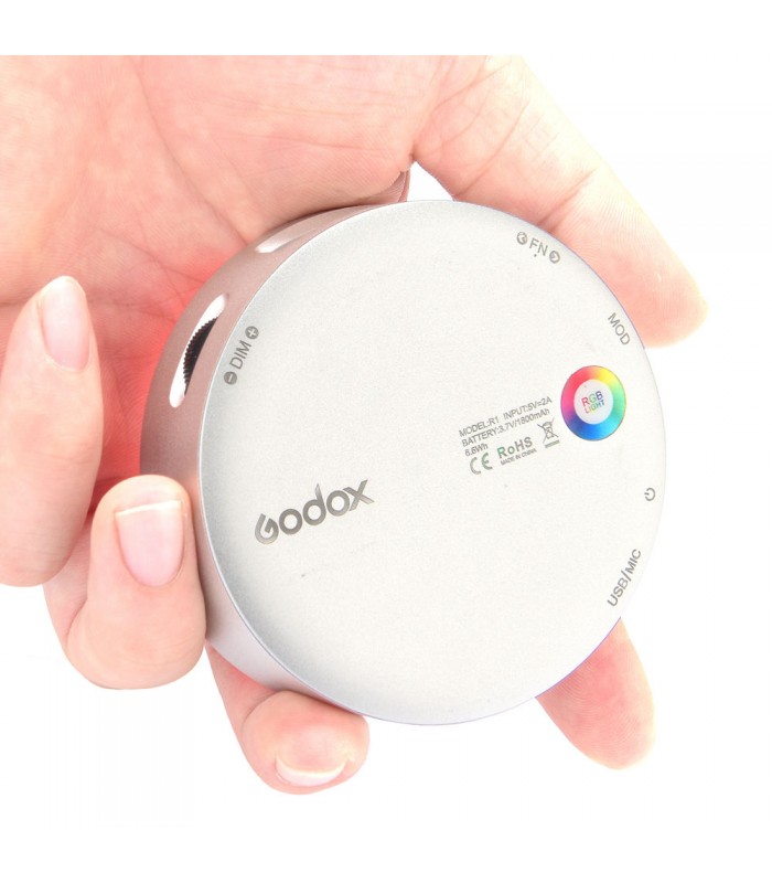 نور قابل حمل گودکس مدل Godox R1 Mini RGB LED Magnetic Light-نقره‌ای