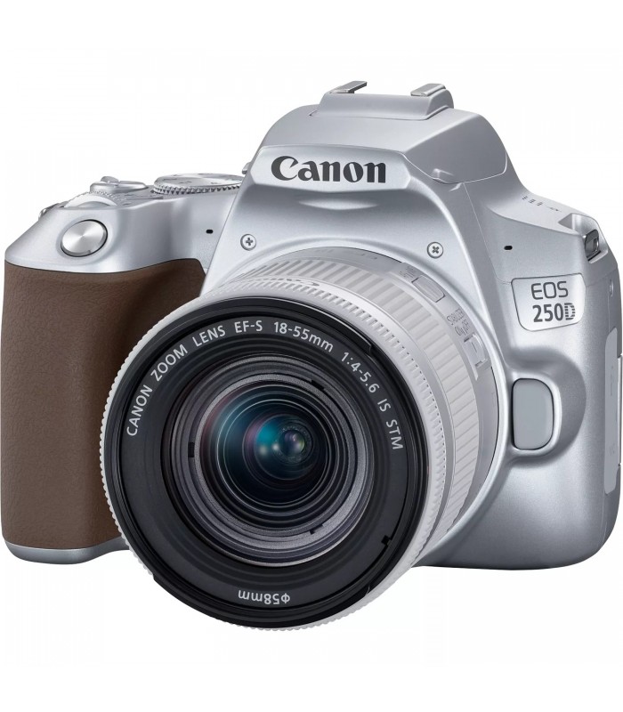 دوربین Canon مدل 250D همراه لنز  EF-S 18-55mm IS STM-نقره‌ای