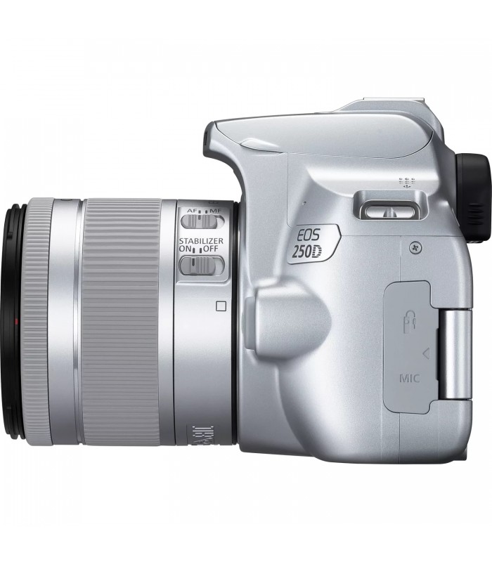 دوربین Canon مدل 250D همراه لنز  EF-S 18-55mm IS STM-نقره‌ای
