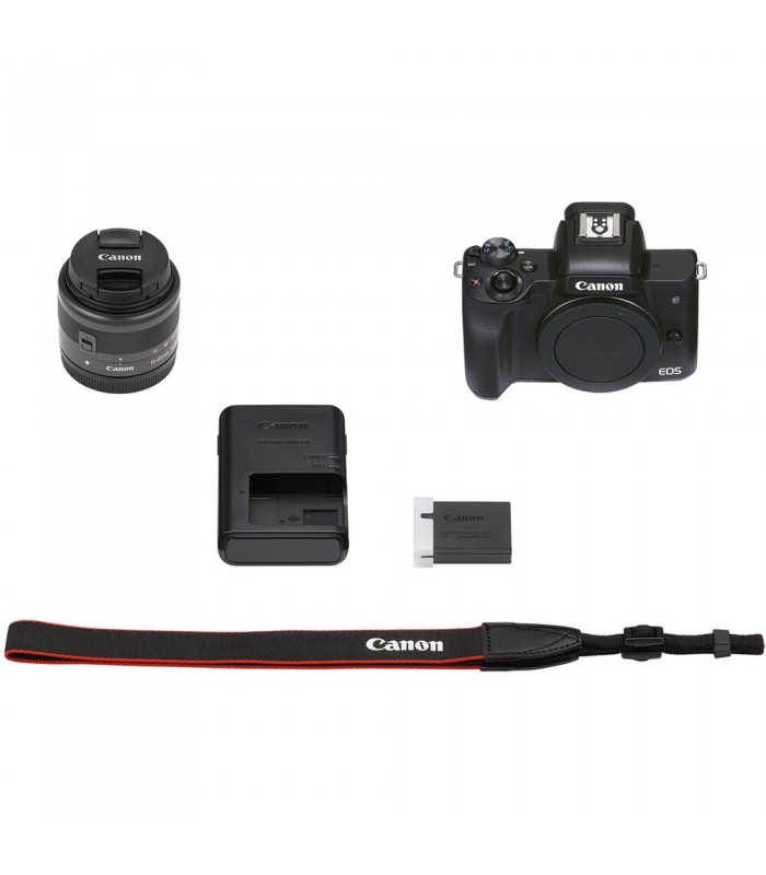 دوربین دیجیتال بدون آینه کانن مدل EOS M50 Mark II همراه با لنز EF-M 18-150mm رنگ مشکی
