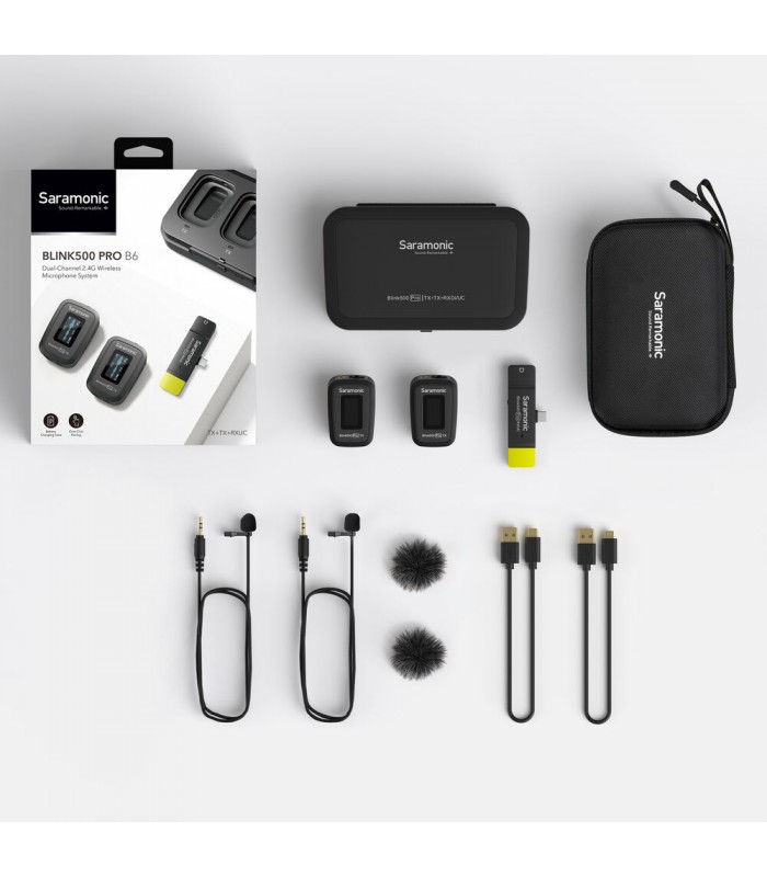 کیت دوتایی میکروفن بی سیم Saramonic مدل Blink 500 Pro B6 USB-C