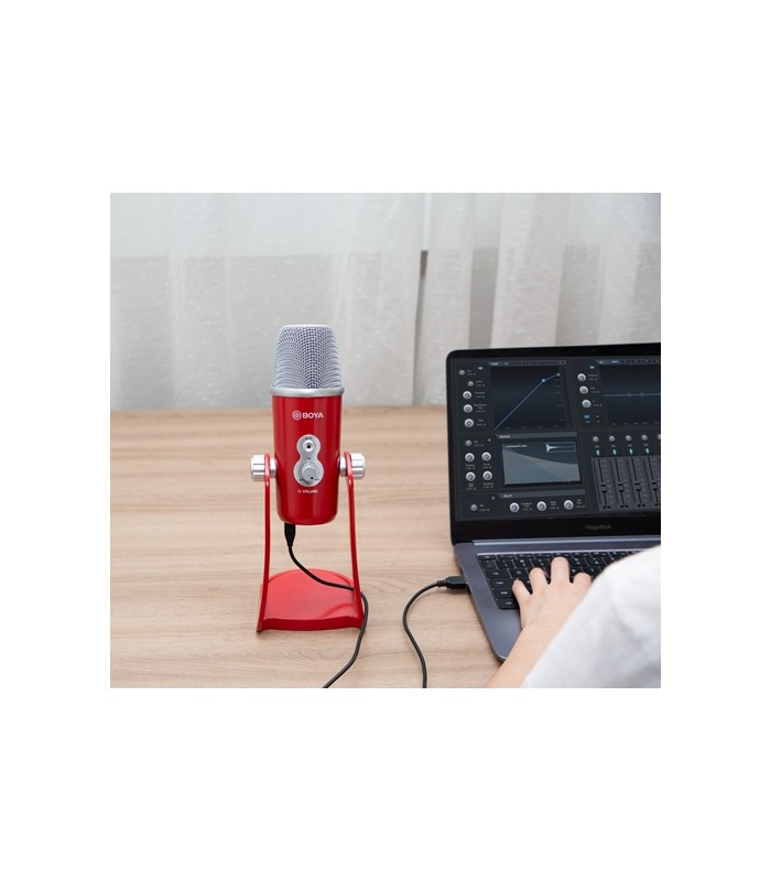 میکروفون رومیزی بویا BOYA BY-PM700R USB رنگ قرمز
