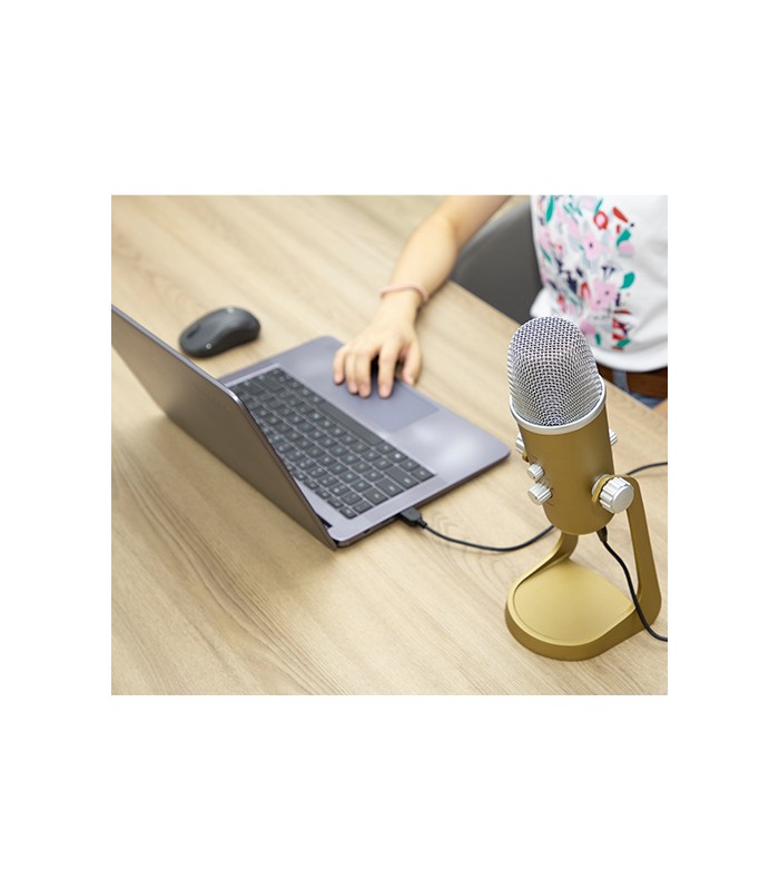 میکروفون رومیزی بویا BOYA BY-PM700G USB رنگ گلد