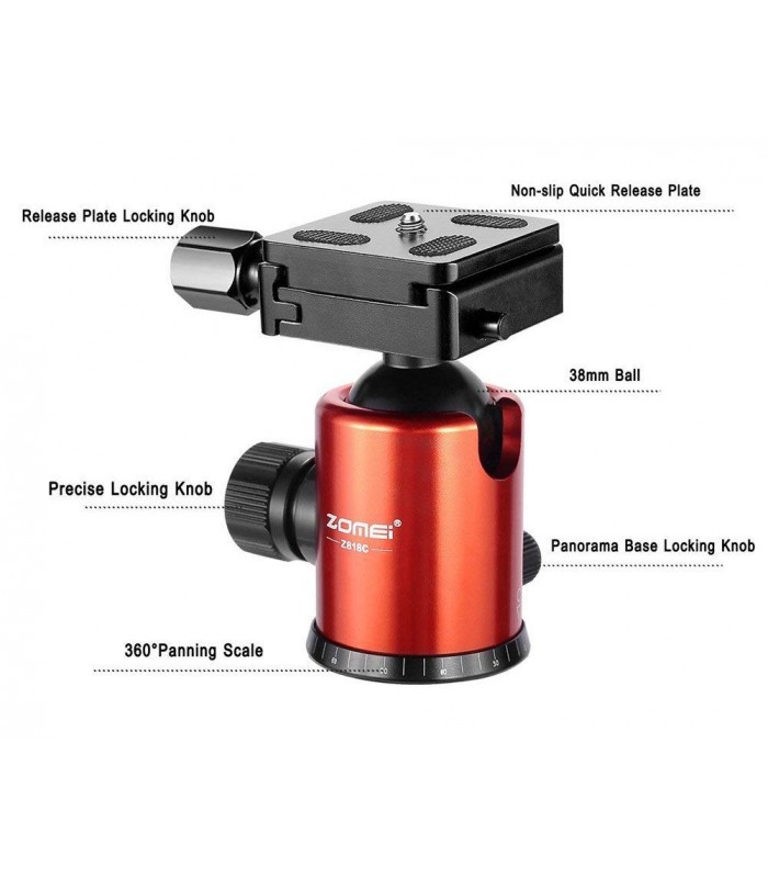 سه پایه فیبر کربنی زومی مدل ZOMEI Z818C