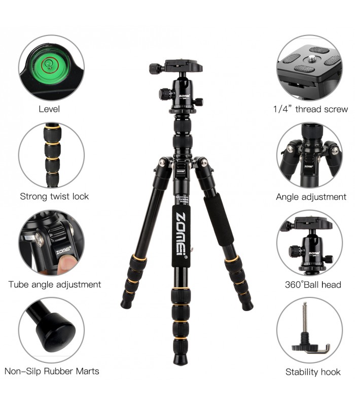 سه پایه آلومینیمی زومی مدل ZOMEI Q666