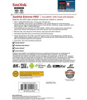 کارت حافظه سن‌دیسک مدل SanDisk 32GB Extreme PRO microSDHC UHS-I 100mb/s