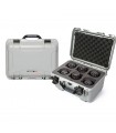 کیس لنز نانوک با ظرفیت ۶ لنز مدل Nanuk 918 رنگ نقره‌ای