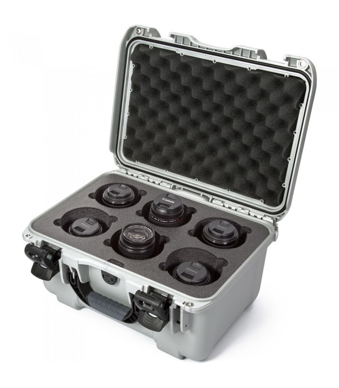 کیس لنز نانوک با ظرفیت ۶ لنز مدل Nanuk 918 رنگ نقره‌ای