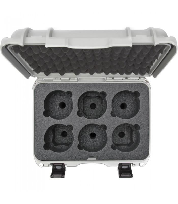 کیس لنز نانوک با ظرفیت ۶ لنز مدل Nanuk 918 رنگ نقره‌ای