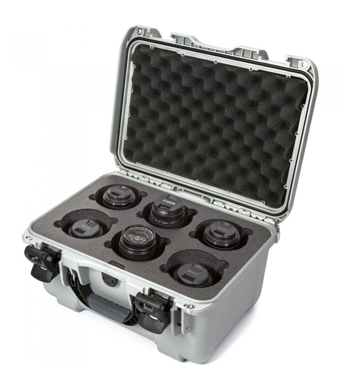 کیس لنز نانوک با ظرفیت ۶ لنز مدل Nanuk 918 رنگ نقره‌ای