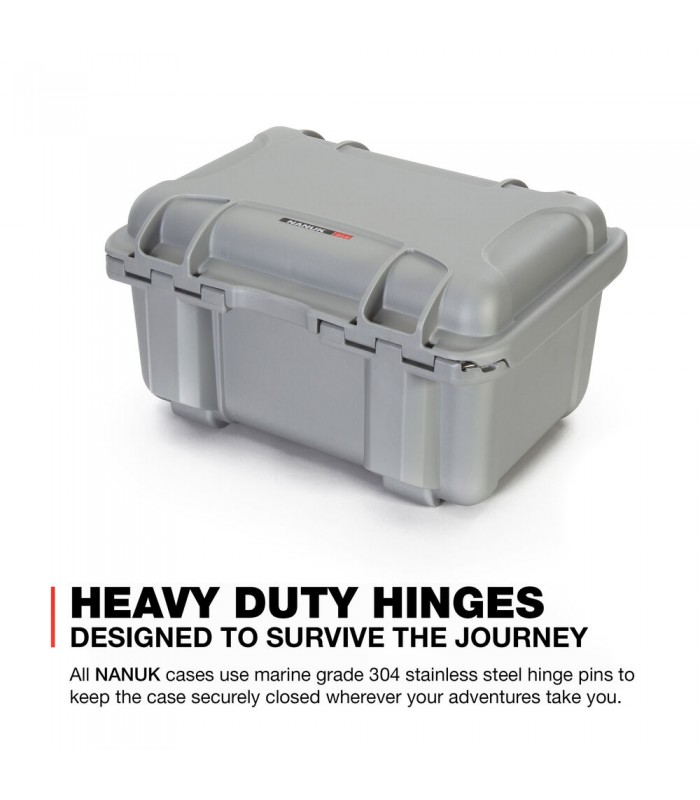 کیس لنز نانوک با ظرفیت ۶ لنز مدل Nanuk 918 رنگ نقره‌ای