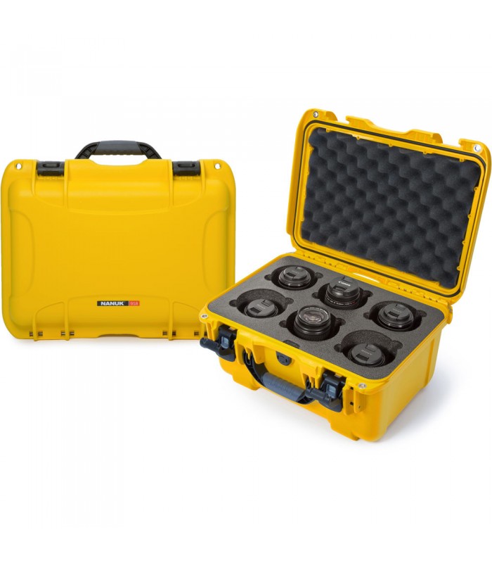 کیس لنز نانوک با ظرفیت ۶ لنز مدل Nanuk 918 رنگ زرد